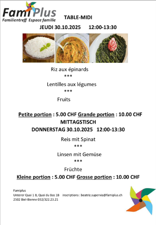 Menu 30.10.25